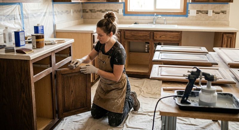 Kitchen Cabinet Staining in Indianapolis, IN